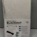 100% Blackout Shield Linen Blackout Curtains for Bedroom 108 Inches Long, Back Tab/Rod Pocket Living Room Drapes, Thermal Insulated Blackout Curtains 2 Panels Set, 50" W x 108" L,Cream