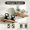 LuckIn 6 Pack Floating Shelf Brackets, Heavy Duty Floating Shelf Bracket 6 Inch Long, Black Hidden Metal L Brackets for Wall Shelves Support DIY(1/5 Inch Thicked) and 170 lb. Load Capacity