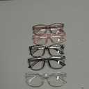 Blue Light Glasses for Woman Men | 99% Blue Light Blocking Glasses for Computer Gaming TV Phone Screen Square Frame | Anti Eyestrain & UV Glare Protection - 5 Pair (5 Pack Mix Color-1)