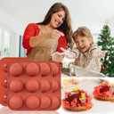 2 x 4-Pack Silicone Hot Chocolate Bomb Molds  Hemispherical Baking Trays for Ice Cream, Soap & Candy | BPA-Free, Non-Stick & Dishwasher Safe (-40C to 230C)