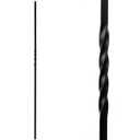 Single Twist Stair Iron Balusters (Contractor Pack of 15) Metal Balusters - Hollow 1/2" Square Metal Spindles Real Satin Black NOT Matte