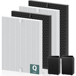 5510 5520 Air Purifier Filter Q Replacement for Winix 5510 5520 PlasmaWave Air Purifier, High Efficiency and Activated Carbon Filter Combo Pack, Part # 1712-0123-00, 2 Set