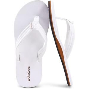 WateLves Womens-Flip-Flops-Thong-Sandals-Beach-Shoes Light and Comfortable for Vacation Walking-Bathroom-Pool (Black)