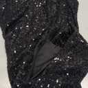 GUANYY Women's Sequin Tank Tops V Neck Sleeveless Sparkly Dressy Blouse Loose Fit Glitter Party Club Outfits (Medium, Black)