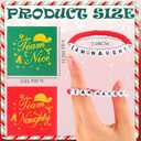 Team Naughty or Nice Gifts Christmas Party Favors 24 Set Christmas Clay Bracelets and Cards Friendsmas Party Supplies Decorations for Adults Santa Charm Women Birthday Gift