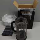 Veken French Press Coffee Maker 34oz, No Plastic Touching Cafe,Thickened Glass Stainless Steel Brewer, Cold Brew Cafetera Tea pot for Kitchen Travel Camping, Gifts, Decor, Bar Accessories, Dark Pewter