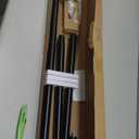 Black Bay Window Curtain Rod, HOTOZON 1 Inch Curtain Rods for Bay Windows 36-72 Inch(Center Rod), 20-36 Inch Side Rods for Windows, Heavy Duty Decorative Drapery Rod with End Cap Finials