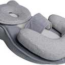 Baby Lounger Pillow for Infant Support Cushion Breastfeeding Pillow, Bottle Feeding, Tummy Time (Grey)