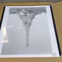 upsimples 22x28 Poster Frame, Display Pictures 18x24 with Mat or 22 x 28 Without, Wall Hanging Picture Frames, Black, 1 Pack