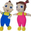 2 Packs Funny Inflatable Baby Boy and Baby Girl Costume Blow-up Suit for Adults Halloween Gender Reveal Party Baby Shower