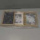 DUENPY 5 Folding 5x7 Picture Frame Horizontal Engineered Wood Accordion Photo Frame with Plexiglass Tabletop Bookshelf Display Brown