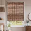 ALIMOO Bamboo Roman Shades Cordless, Light Filtering Roll Up Window Blinds, Natural Cordless Bamboo Blinds Shades for Interior Home Office, 42" W x 72" L