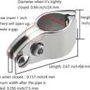 TINGZHIGO Bimini Top Jaw Slides, Hinged Jaw Slides for 7/8 inch or 1 inch OD Round Tubing, Bimini Top Hardware, 316 Stainless Steel (2 Packs)