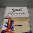 Hulats Montessori Counting Peg Board - Number & Letter Tracing Board - Wooden Montessori Alphabet & Counting Toys Toddlers 3+ Years Old - Alphabet Learning + Education Home Schooling Materials Pre-K