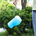 Portable Collapsible Dog Water Bottle - 550ml, Large Wide-Mouth Drinking Bowl, Ideal for Small and Large Dogs on Walks and Outdoor Activities (Blue)
