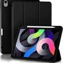 Akkerds Compatible with iPad Air 11 Inch Case 7th/6th Generation (M3/M2) 2025/2024, for iPad Air 5th/4th Generation Case 10.9 Inch 2022/2020 with Pencil Holder[Auto Sleep/Wake], Black