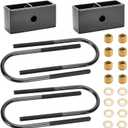 2" Rear Blocks Lift Leveling kit for Dodge Ram 1500 2500 3500 2002-2010 2WD 4WD, 2in Rear Leveling Kits with 9/16 Extended Round U-Bolts