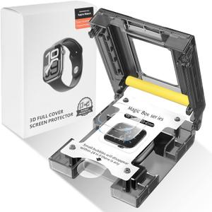 4 Pack for Apple Watch Series 9/8/7 45mm Screen Protector [Easy Installation Kit] Soft TPU Clear Film for iWatch Accessories, HD Full Coverage, Anti Scratch, Touch Sensitive, Bubble Free