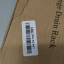 Cisily Sponge Holder for Kitchen Sink, Sink Caddy Organizer with High Brush Holder, Kitchen Countertop Organizers and Storage Essentials, Rustproof 304 Stainless Steel (Black, 9.25″)