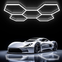 Updated Bigger Size Hexagon LED Garage Light: Ultra-Bright Hex Ceiling Lights, Hexagon led Lights for Garage Warehouse Workshop Gym Basement