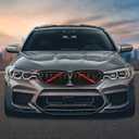 Compatible with BMW Grill Inserts Trims F90 F30 G30 F20 F22 F32 G32 G11 G12 M5 For 1 2 3 4 5 6 7 Series Compatible with BMW V Brace Wrap Covers Red Grill Stripes Wrap Accessories