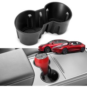 YHTAUTO Fit Tesla Model Y Model 3 Center Console Cup Holder Insert Tesla Interior Accessories for Model Y 2021-2025 Model 3 2021-2023