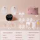 NCVI Wearable Breast Pump, in-Bra Hands-Free Electric Pump with Hospital-Grade -300mmHg Suction, Portable & Rechargeable, 4 Modes 9 Levels for Home, Work & On-the-Go