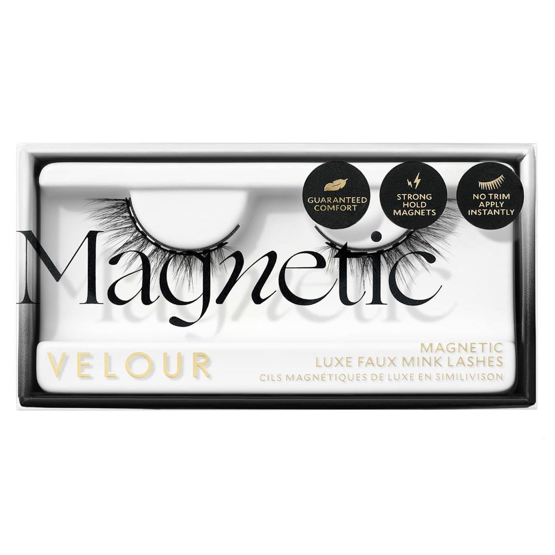 Velour Magnetic Eyelashes  Luxurious False Lashes  Reusable Magnetic Lashes  Wear up to 30x  Vegan, All Eye Shapes, Natural Magnetic Lashes, Magnetic Eyeliner not Included (Magnetic Force)