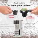 Mixpresso White Single Serve Coffee Brewer K-Cup Pods Compatible & Ground