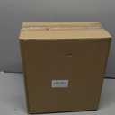 mDesign Small Modern 1.3 Gallon Rectangle Metal Lidded Step Trash Can, Compact Garbage Bin with Removable Liner Bucket and Handle for Bathroom, Kitchen, Craft Room, Office, Garage - Navy Blue