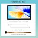 ELECROW ESP32 Display 1024x600, 10.1 Inch HMI ESP32-P4 IPS Touch Screen, Support AI Speech Interaction, ESP32-P4 Dual-Core Processor, Up to 400MHz, Compatible with Arduino, ESP-IDF (Without Camera)