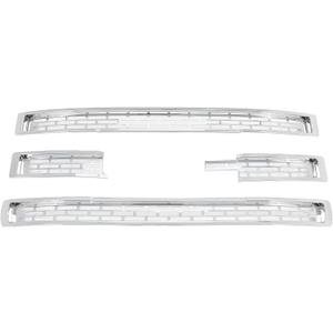 Grille Insert Compatible with 2014-2015 GMC Sierra 1500 BASE/SLE/SLT Silvery Grill Overlay Grill Covers Inserts Plastic(ABS) 4Pcs