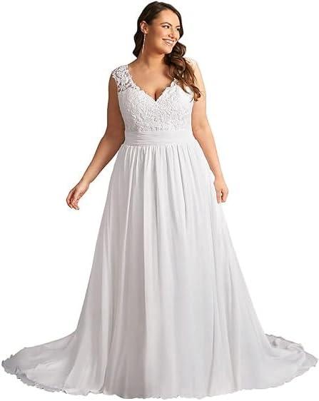 Elegant A Line Plus Size Wedding Dress for Women with Lace Applique Tulle Bridal Gown