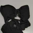 Blooming Jelly Womens Sexy 2 Piece Bikini Sets Cheeky High Cut Bathing Suit Color Block Textured U-Wire Swimsuits 2026 (Black) M