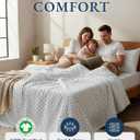 LANE LINEN 100% Organic Cotton Twin XL Sheets Set 3-Piece Pure Percale Bedsheets Bedding Breathable Fits Mattress Upto 15" Deep - Black Polka Dot
