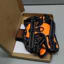 PHOEPET Reflective Dog Harness Large Breed Adjustable No Pull Vest with with Handle 2 Metal Rings 3 Buckles [Easy to Put on & Take Off] (L, Orange)