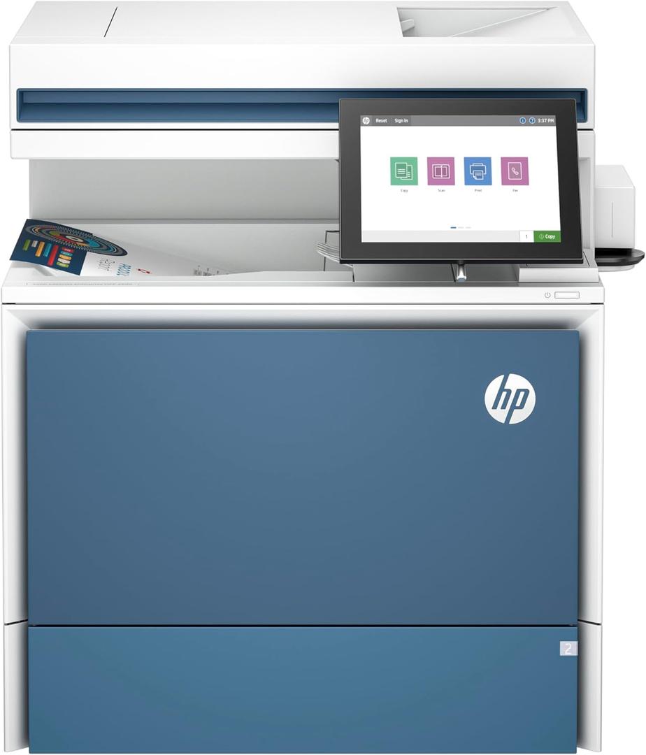 HP Color LaserJet Enterprise MFP 5800zf Printer, Print, Scan, Copy, Best for Business (58R10A)