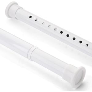 Heavy-duty Tension Curtain Rod, 43-63 Inch,Spring Closet Rod, for Windows or Shower, Easy to Install, No Drilling, No Rust, for Bathroom, Rod Diameter 1.26 Inches
