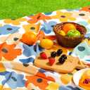 Floral Tablecloth, Flowers Table Cloth for Spring Summer Fall Autumn, Waterproof Tablecloth for Kitchen Dining Room Picnic Party Banquet, Outdoor Indoor Use Table Cover, Rectangle 60 x 84 inch (140" x 140" (Rectangular), Colorful)