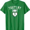 That's My Boy #9 Baseball Number 9 Jersey Baseball Dad & Mom T-Shirt, XL
