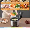COMFEE' Rice Cooker Upgraded, 6-in-1 Stainless Steel Multi Cooker, Slow Cooker, Steamer, Saute, and Warmer, 2 QT, 8 Cups Cooked(4 Cups Uncooked), Brown Rice, Quinoa and Oatmeal, 6 One-Touch Programs