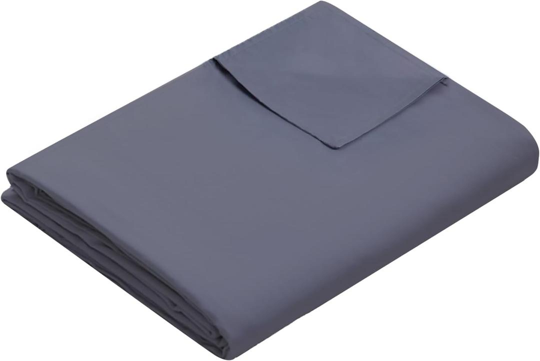 Weighted Idea Cool Removable Duvet Cover 48''x72'' for Weighted Blanket (Soft and Fabric, Dark Grey)