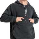 LINYUCHEN Cat Dog Carrier Hoodies  Puppy Kitten Carrying Sweatshirt Large Pet Pocket Pullover Top  Unisex Kangaroo Hoodies (Dark Heather)