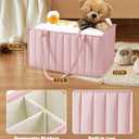 SWEET DOLPHIN 2-Pack Baby Diaper Caddy Organizers, Stylish Storage Baskets for Newborn Essentials, Diaper Station & Car Travel, Value Bundle for Baby Shower Gifts & Registry Must-Haves - Pink
