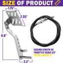Go Kart Pedals with Throttle Cable, Go Cart Brake Throttle Pedal with 71" Cable for 212cc 196cc 6.5hp Road Rocket, Azusa Fun Kart, Carter, Radio Flyer Kart Cart Racing Drift Trike, Vintage Type, DIY