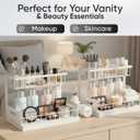 Under Sink Organizer 2-Pack, Metal Under Sink Organizer for Kitchen & Bathroom, Multi-Use Under Sink Storage Rack for Cleaning Supplies and Bathroom Essentials (White)