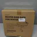 Lovppy Heated Bird Baths for Outdoors for Winter, 100W Heated Bird Bath Water Heater with Thermostatically Controlled, Heated Bird Bath for Deck Railing Outside Garden Patio Yard (Blue)