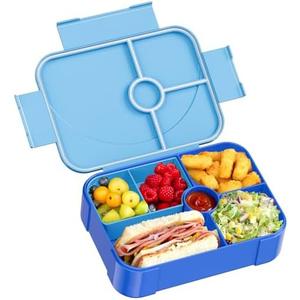 Winproper Lunch Box Kids Bento Box, Leakproof Bento Lunch Box with 6 Compartments, BPA-Free Lunch Containers for Adults/Kids/Students, 40 oz Portable On-the-Go Meal and Snack Packing - Blue