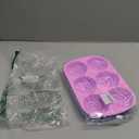 2 Pack Silicone Rose Mold for Handmade Soap Large Rose Flower Soap Mold Cake Chocolate Mould Pudding Tray for Candy Muffine Jelly Soap Cake Ice Cube Baking ToolsPink/Blue