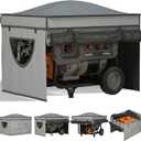 Generator Covers While Running, Waterproof Heavy Duty Generator Tent, 1680D+210D Double Layer, Rooftop Design, Large Generator Cover, 32 x24 x24, Grey (Gray,with bracket)
